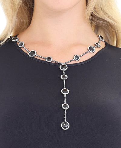 Hematite & Onyx Beaded Necklace image 1
