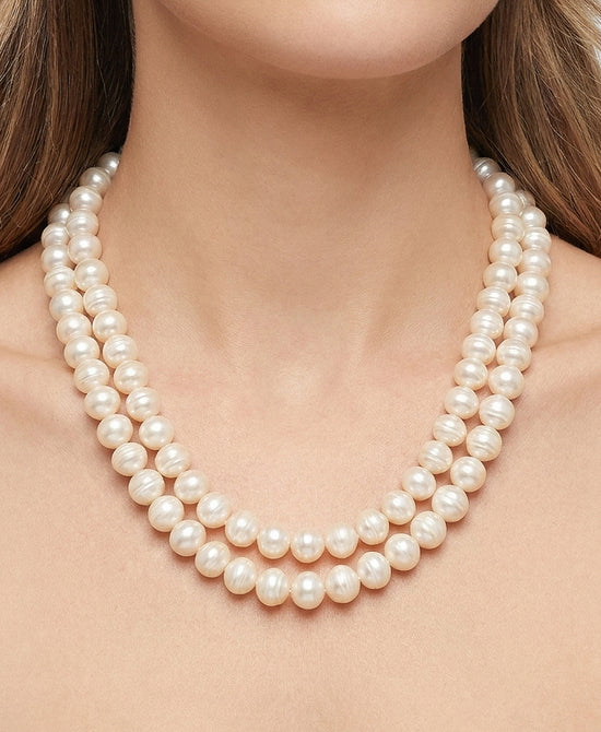 
Fresh Water Pearl Necklace in WHITE view 1