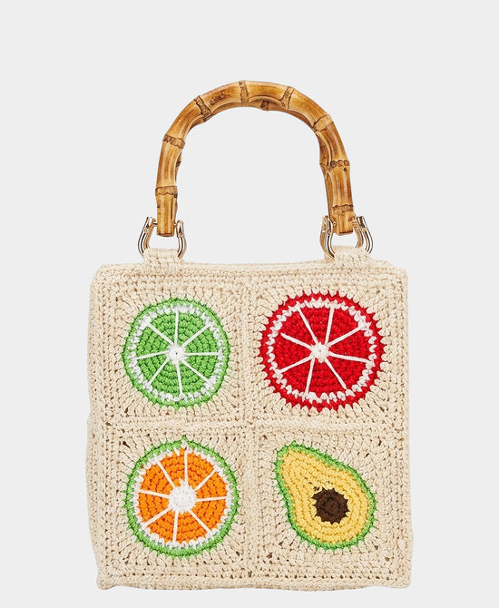
Crochet Fruit Handbag in MULTI view 1