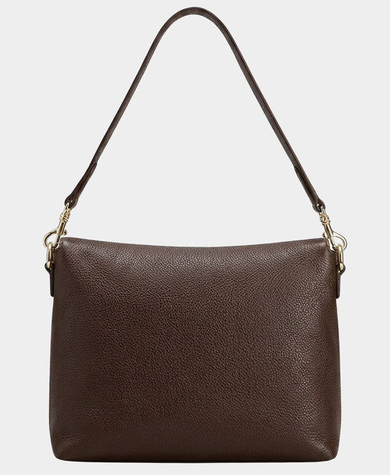 
Leather Envelope Crossbody Bag in DARK BROWN view 2