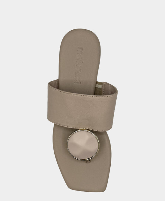 
Leather Thong Sandal in TAUPE view 2