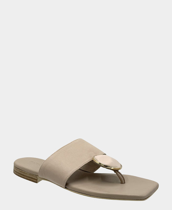 
Leather Thong Sandal in TAUPE view 1