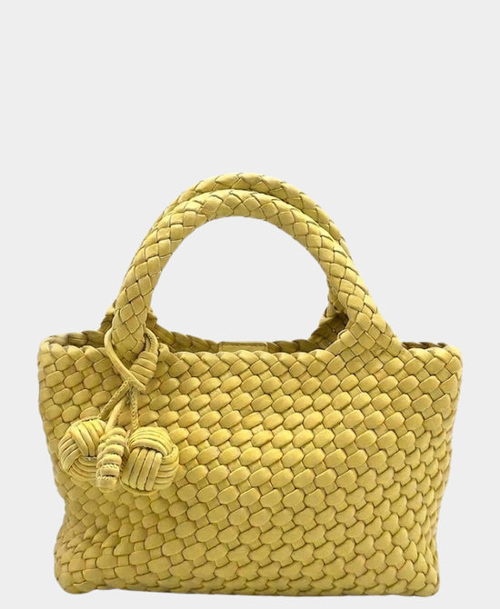 
2in1 Woven Medium Crossbody Bag in LIGHT YELLOW view 1