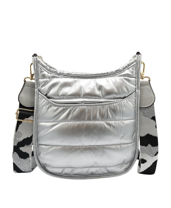 Small Quilted Nylon Crossbody Messenger Bag view 