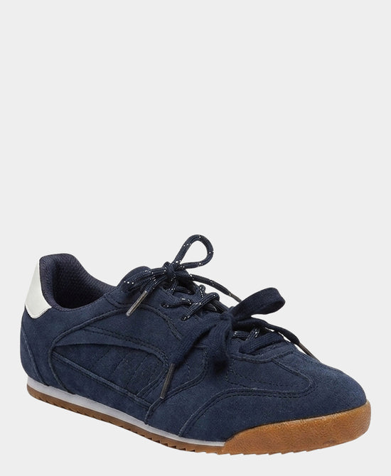 
Faux Suede Double Lace Sneaker in NAVY view 1