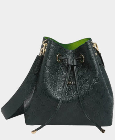 Leather Monogram Bucket Bag image 1
