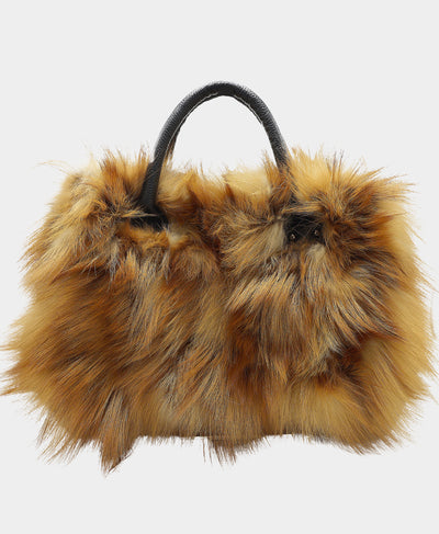 Fox Fur Satchel Handbag image 4