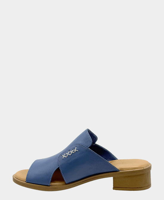 
Leather Heeled Sandal in BLUE view 2