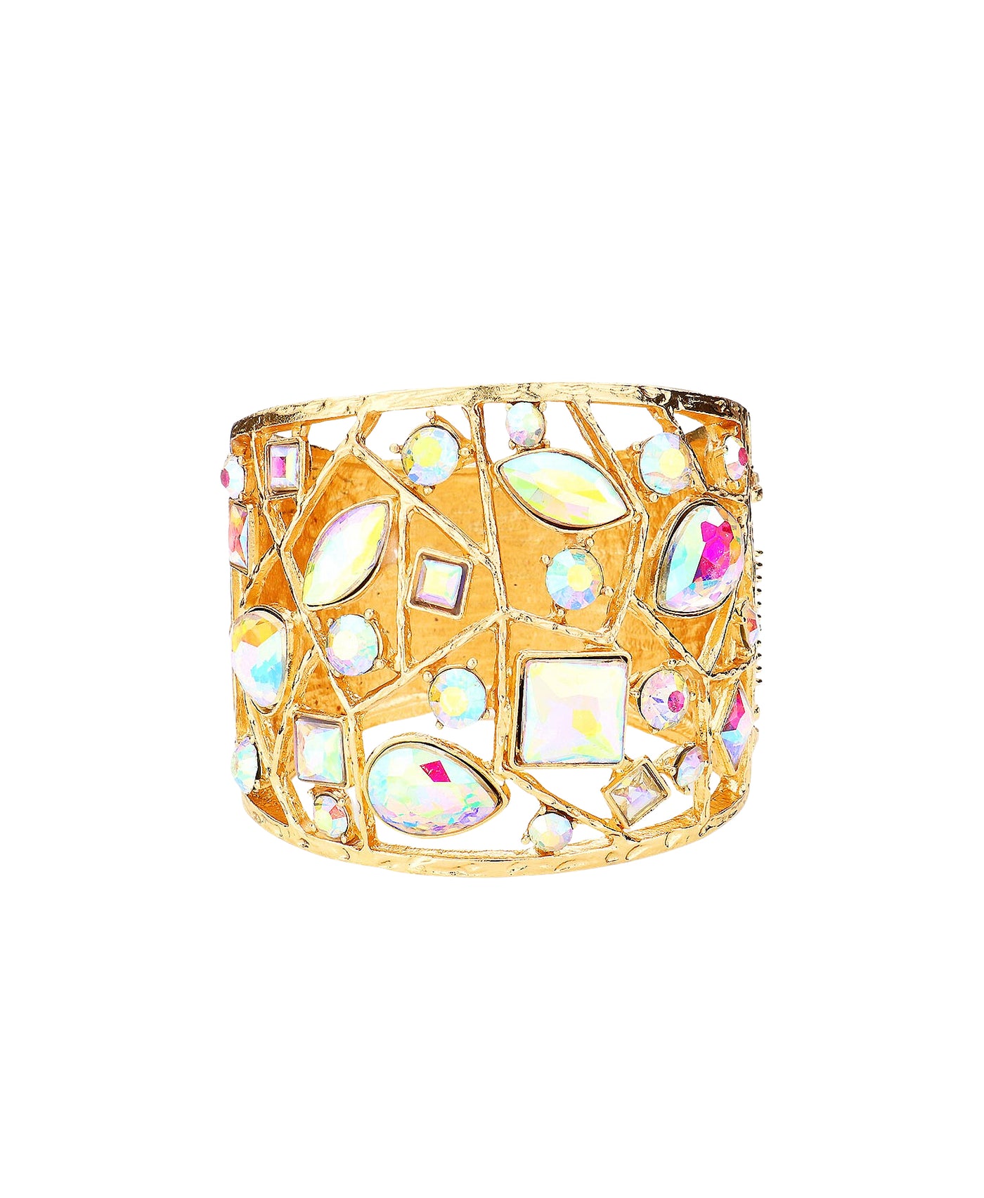 Hinged Crystal Cuff Bracelet image 1
