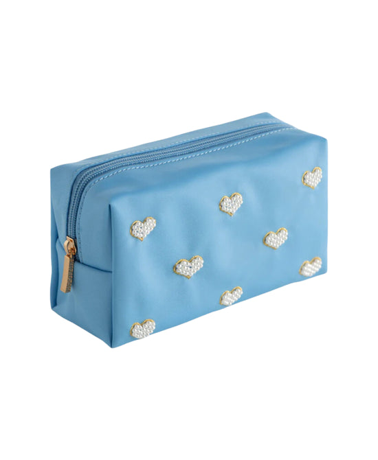 Faux Pearl Hearts Zip Pouch view 1