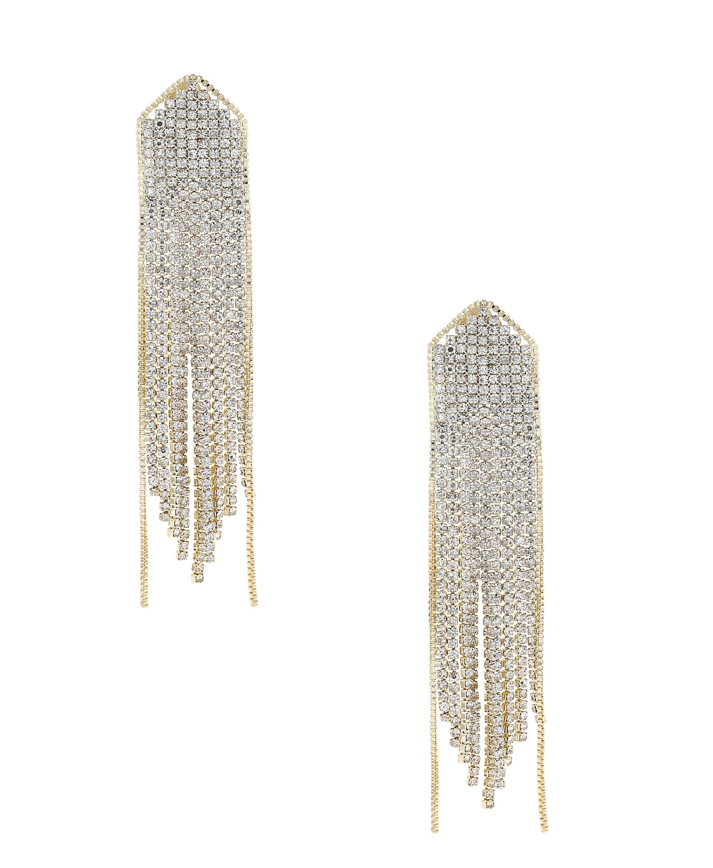 Long Clip-On Fringe Earrings image 1