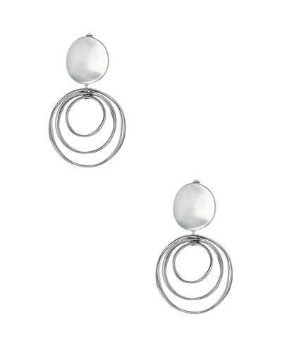 Front Hoop Clip-On Drop Earrings image 1