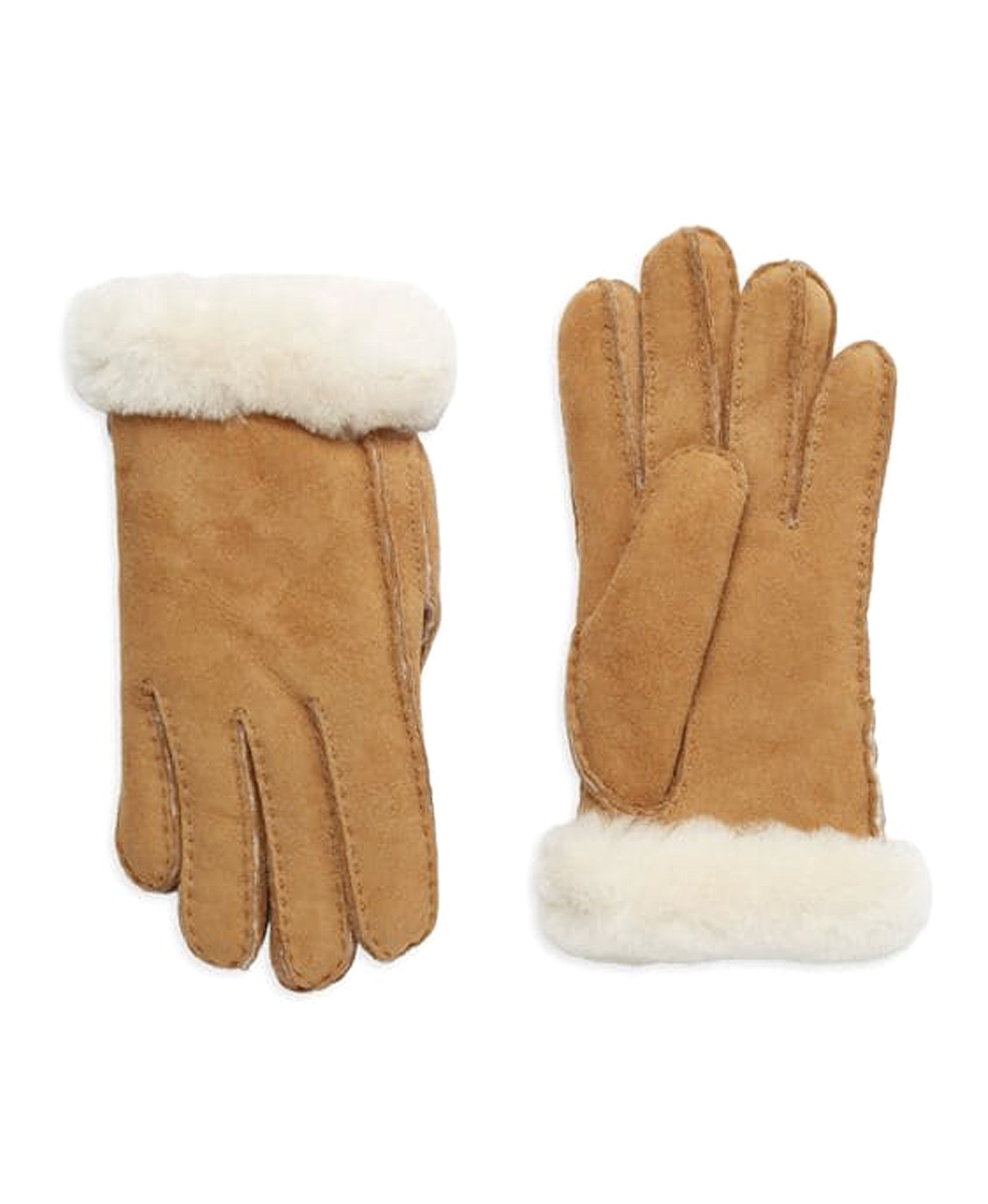 Shearling Gloves w/ Fur Trim image 1