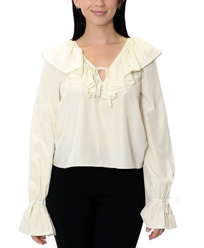 Solid Ruffle Blouse image 1