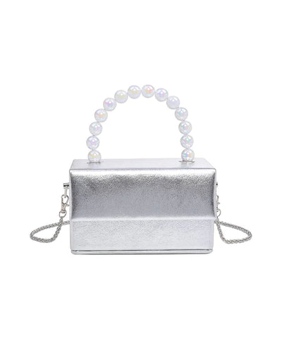 Crinkle Handbag w/ Bead Handle image 1