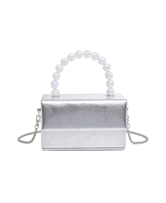 Crinkle Handbag w/ Bead Handle view 1