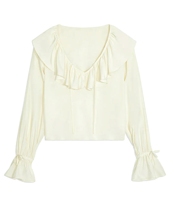 Solid Ruffle Blouse view 2