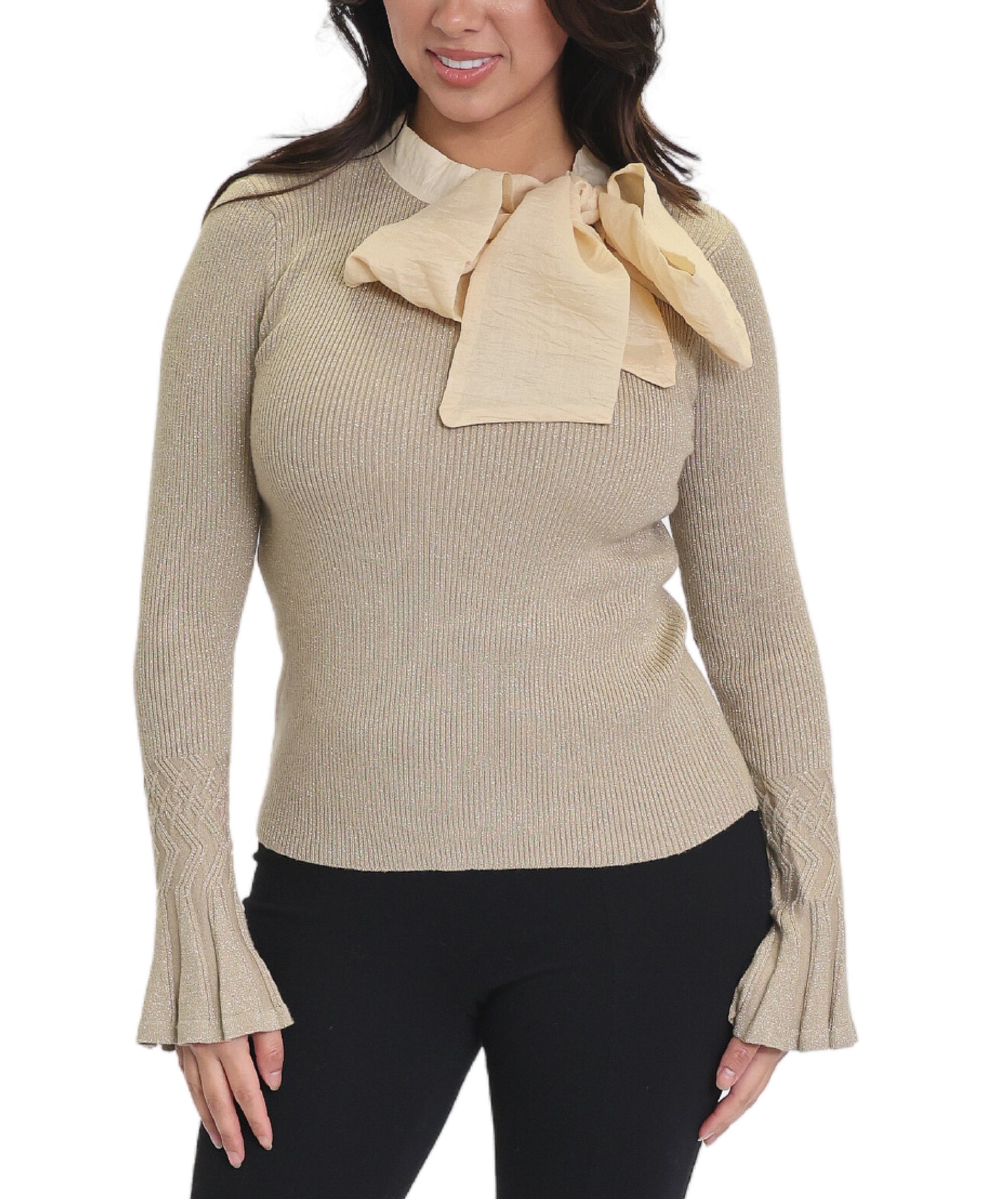 Shimmer Sweater w/ Bow image 1