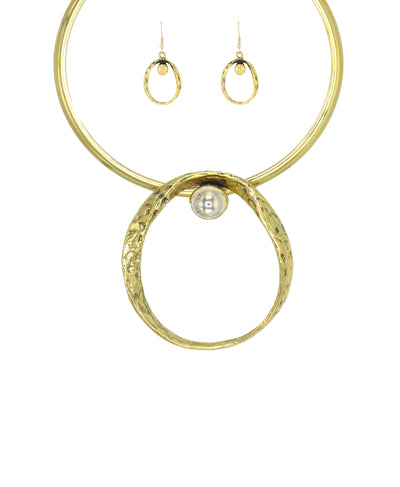 Oversized Collar Necklace & Earring Set image 2