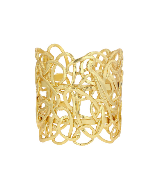 Abstract Metal Cuff Bracelet view 1