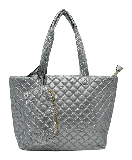 Quilted Tote Bag w/ Removable Wristlet view 1