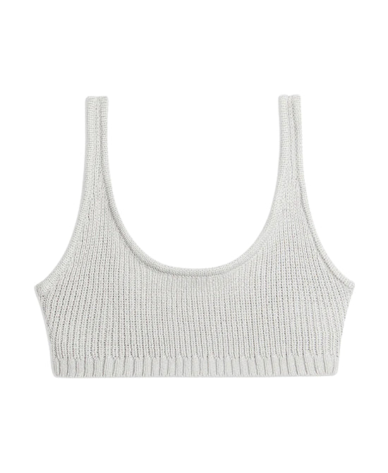 Ribbed Knit Bralette Top view 3