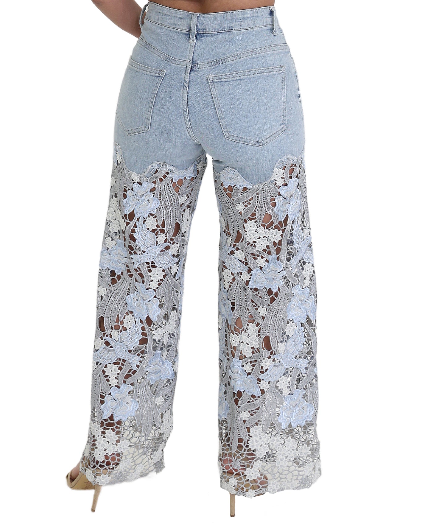 Jeans w/ Crochet Lace view 2