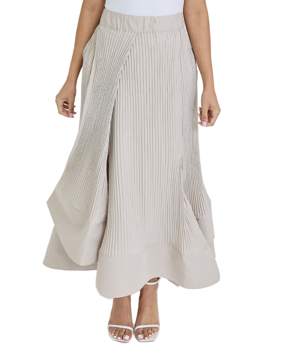 Crinkle Pleated Maxi Skirt view 1