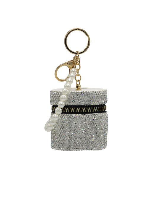 Zipper Case Key Chain w/ Pearls view 1
