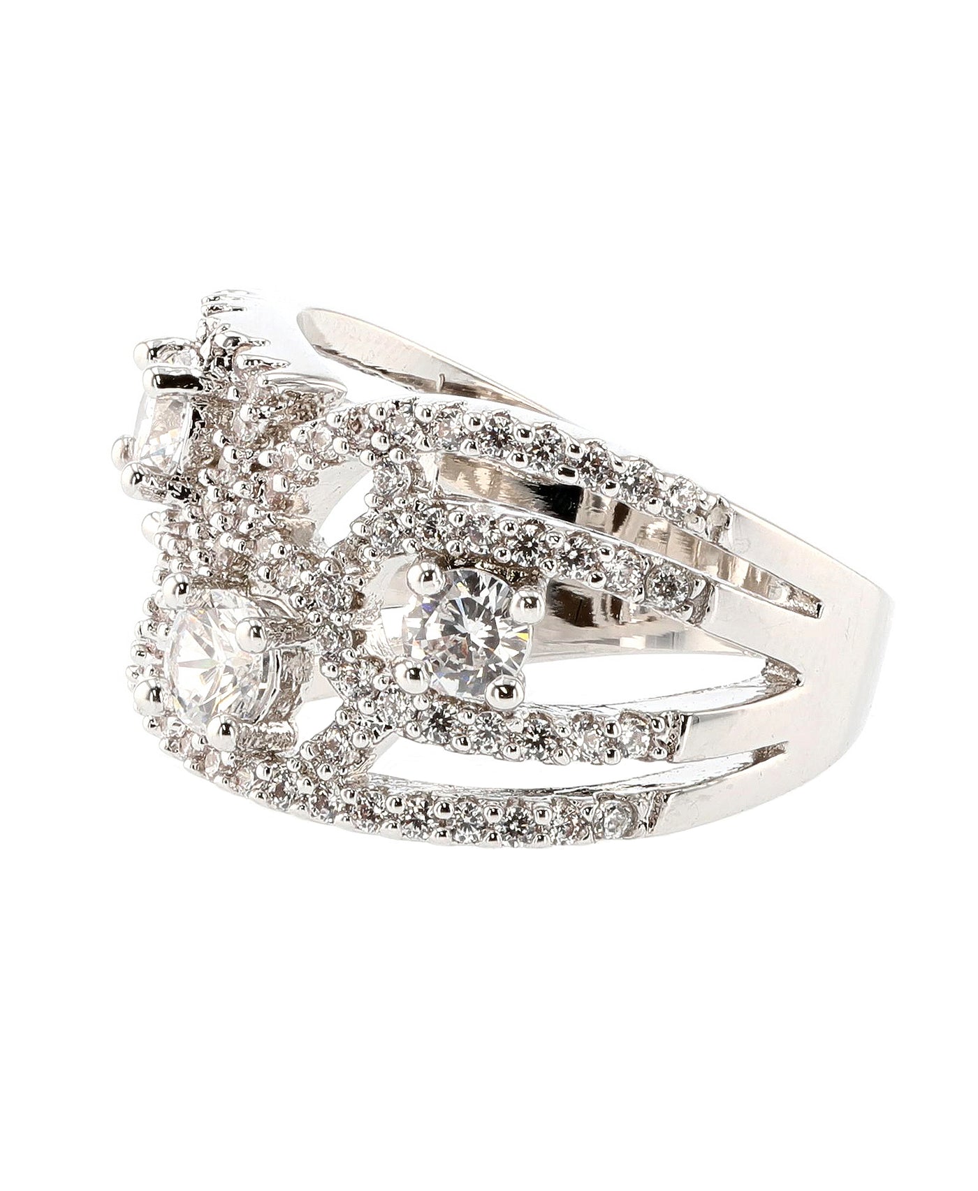 Cubic Zirconia Cut Out Ring view 2