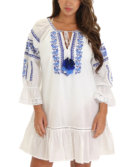 Embroidered Swim Cover-Up view 1