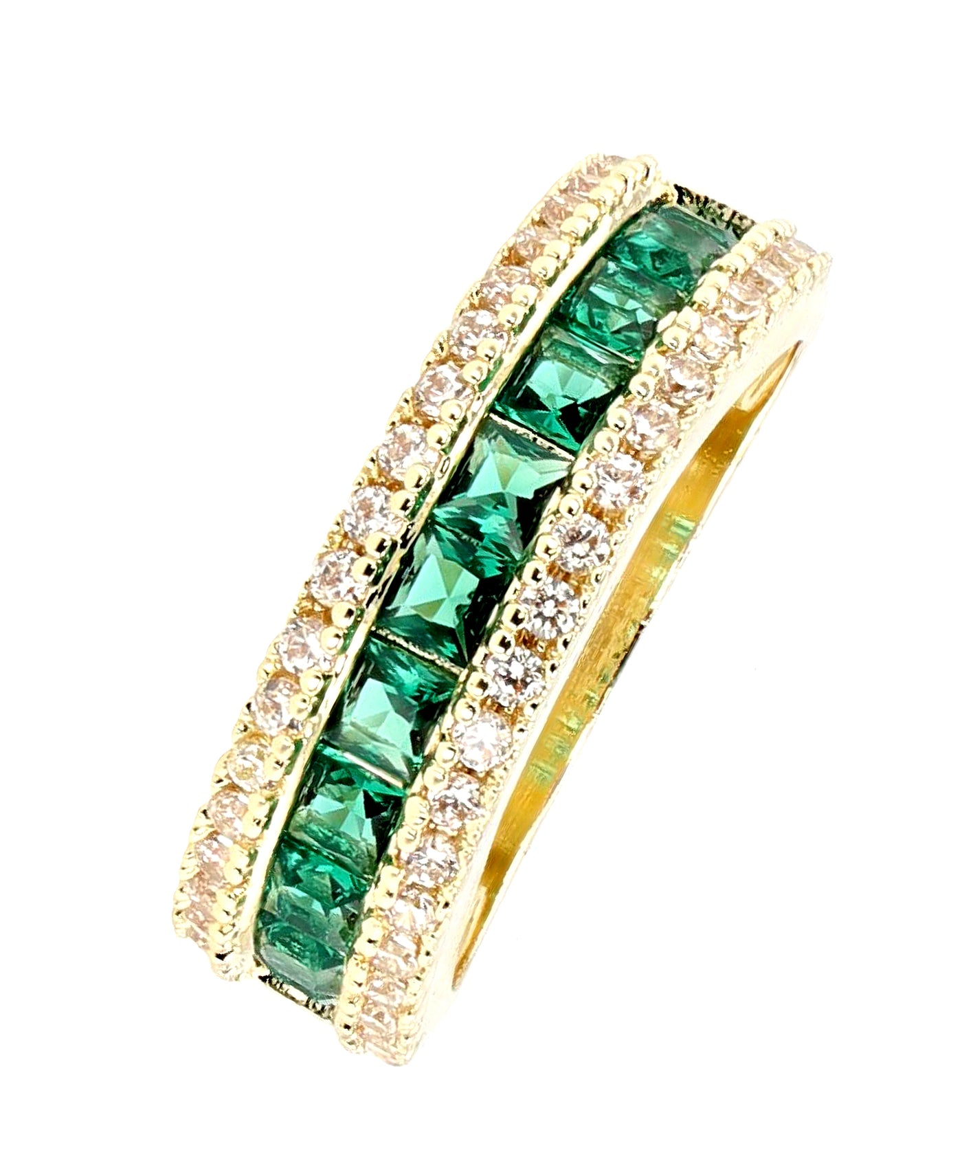Emerald Green CZ Ring view 2
