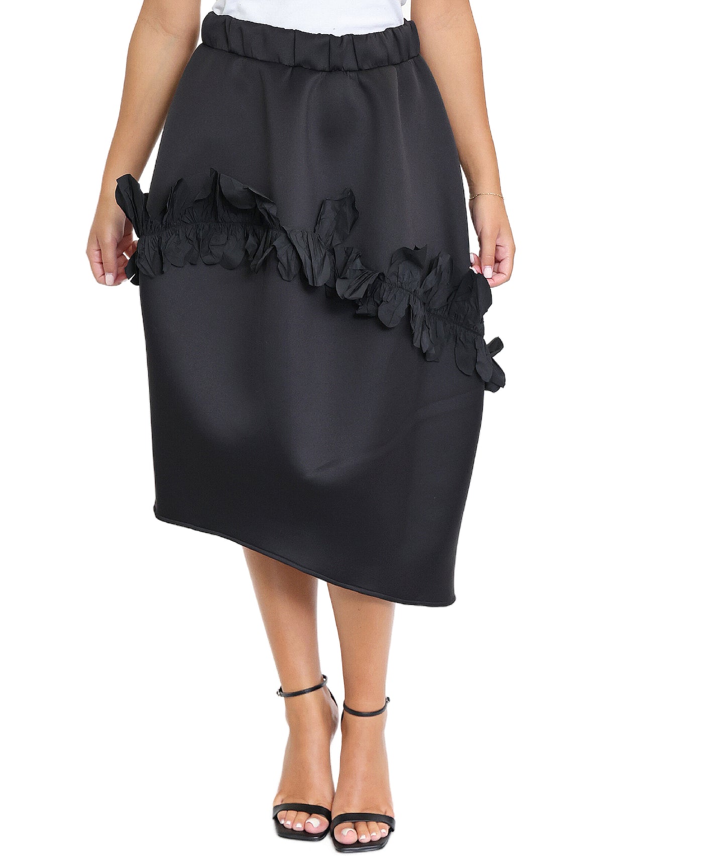 Scuba Skirt w/ Ruffle Detail image 1