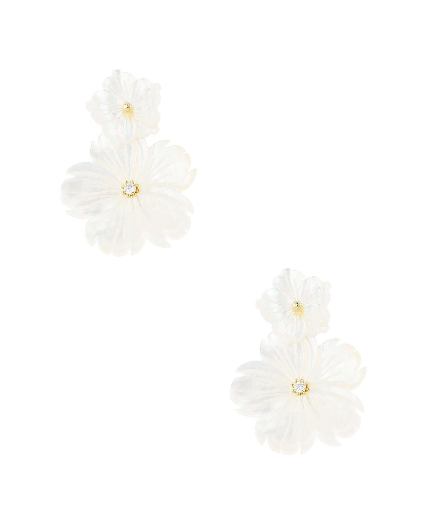 Pearl Flower Jacket Earrings image 1