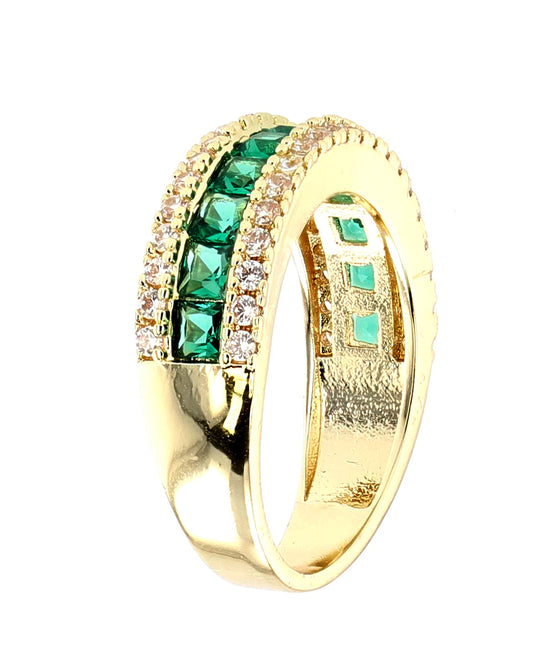 Emerald Green CZ Ring view 3