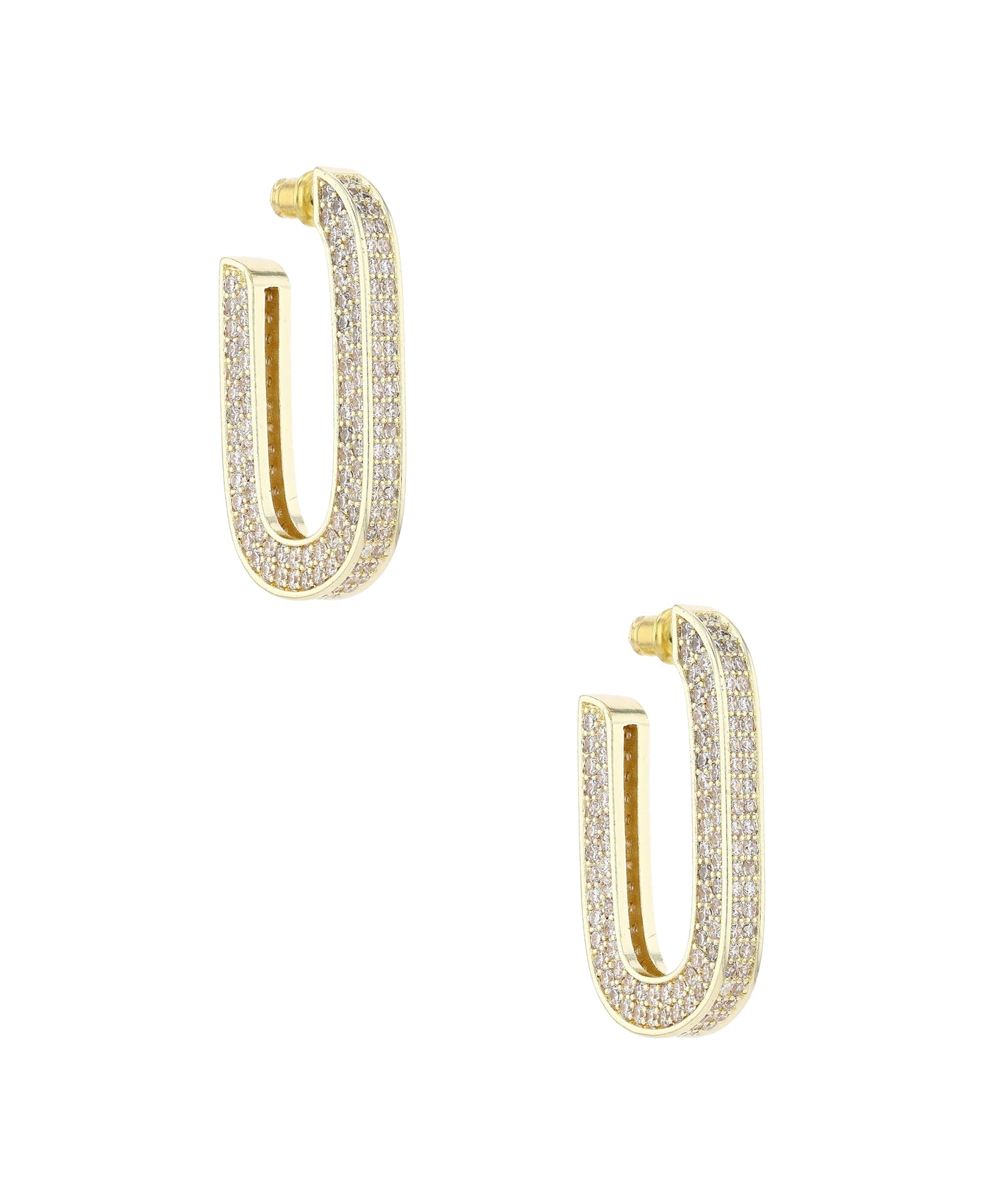 Rectangular Hoop Earrings image 1
