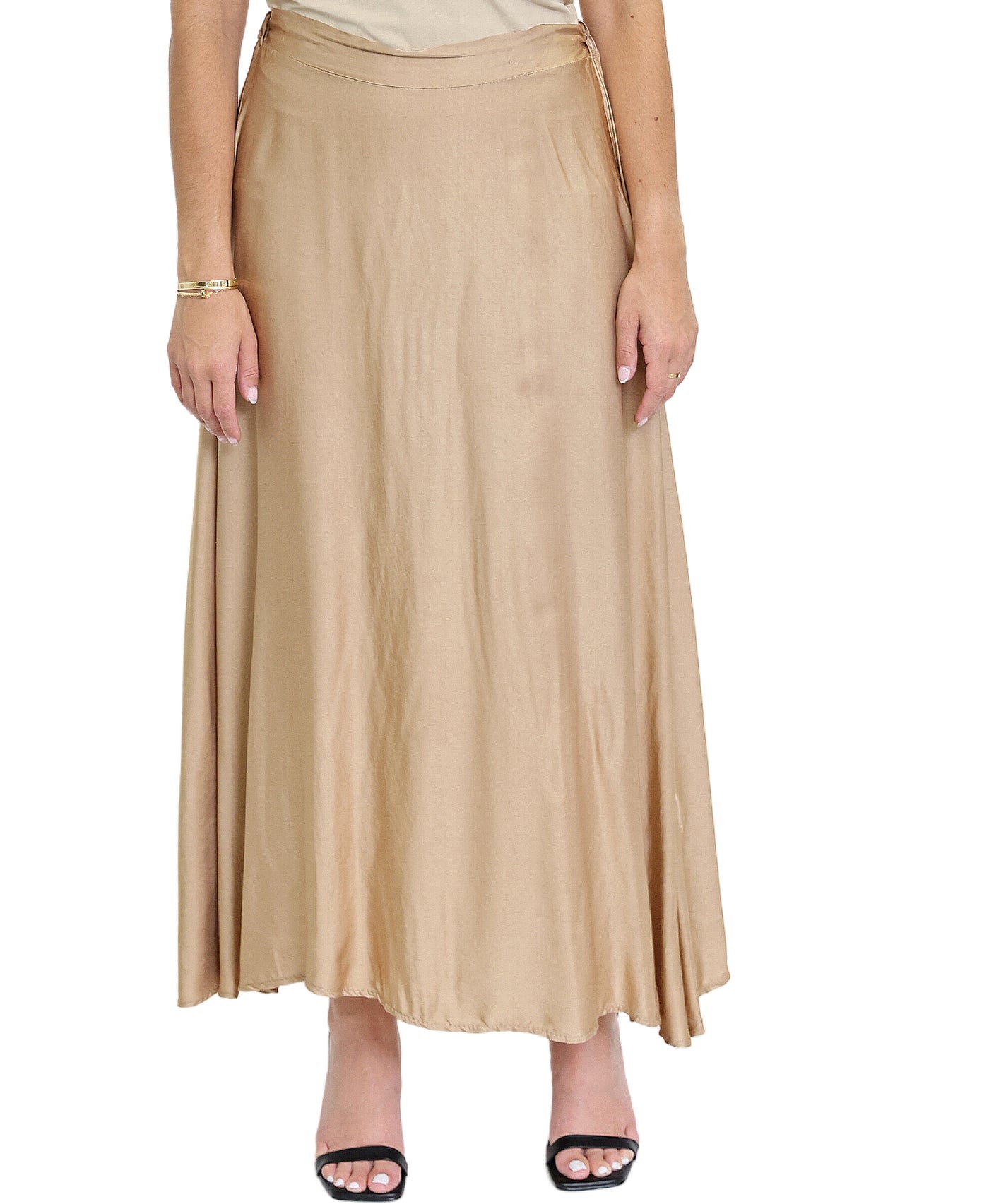 Satin Midi Skirt image 1