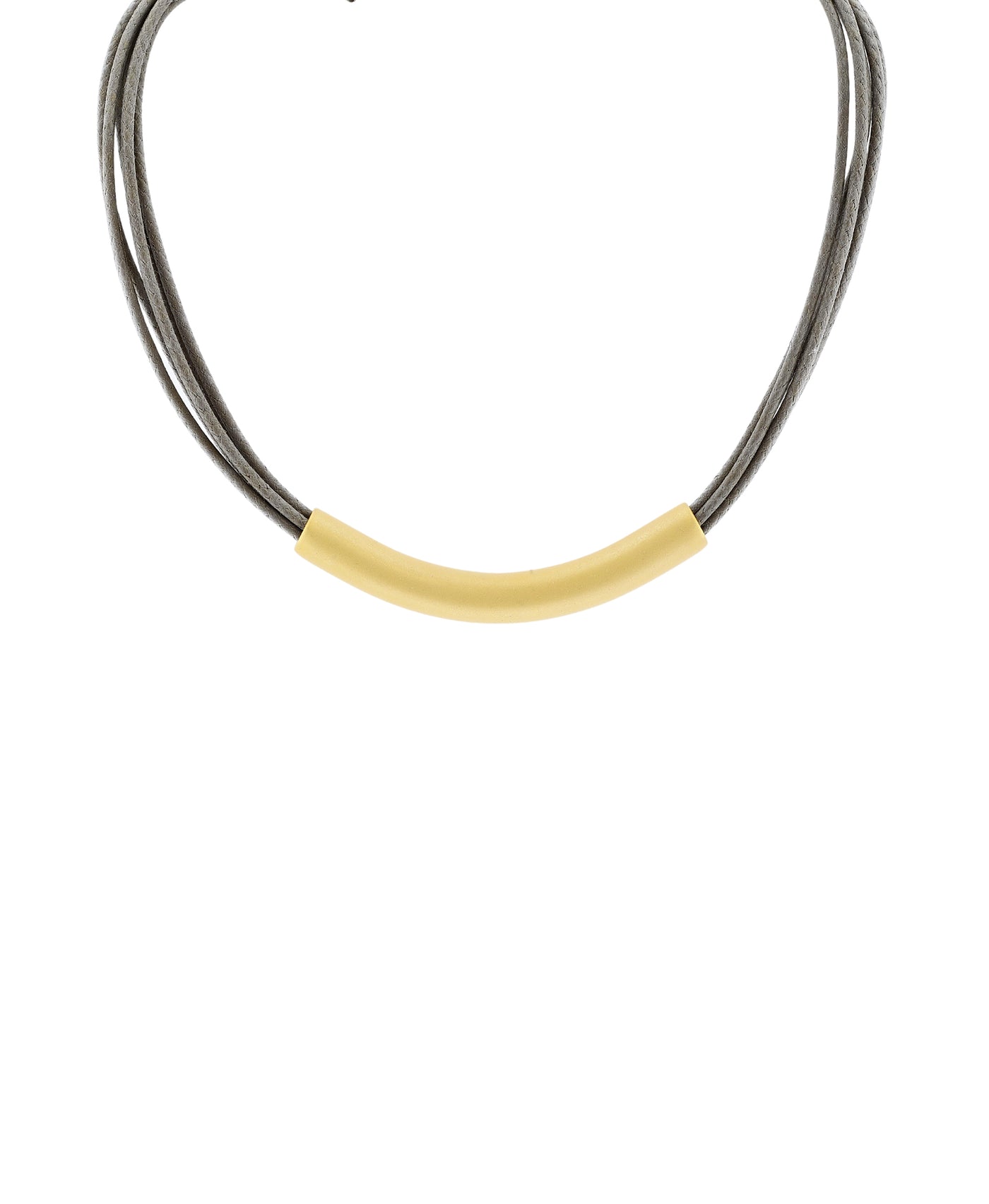 Multi Cord Collar Necklace w/ Metal Accent image 1