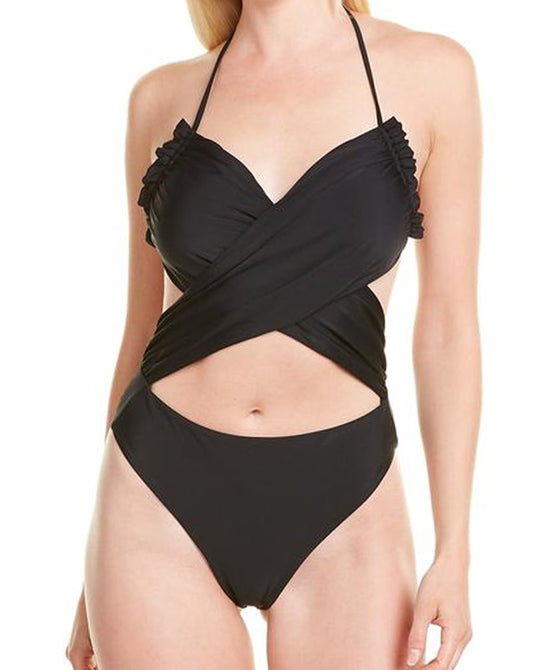 Criss Cross One Piece Swimsuit view 1
