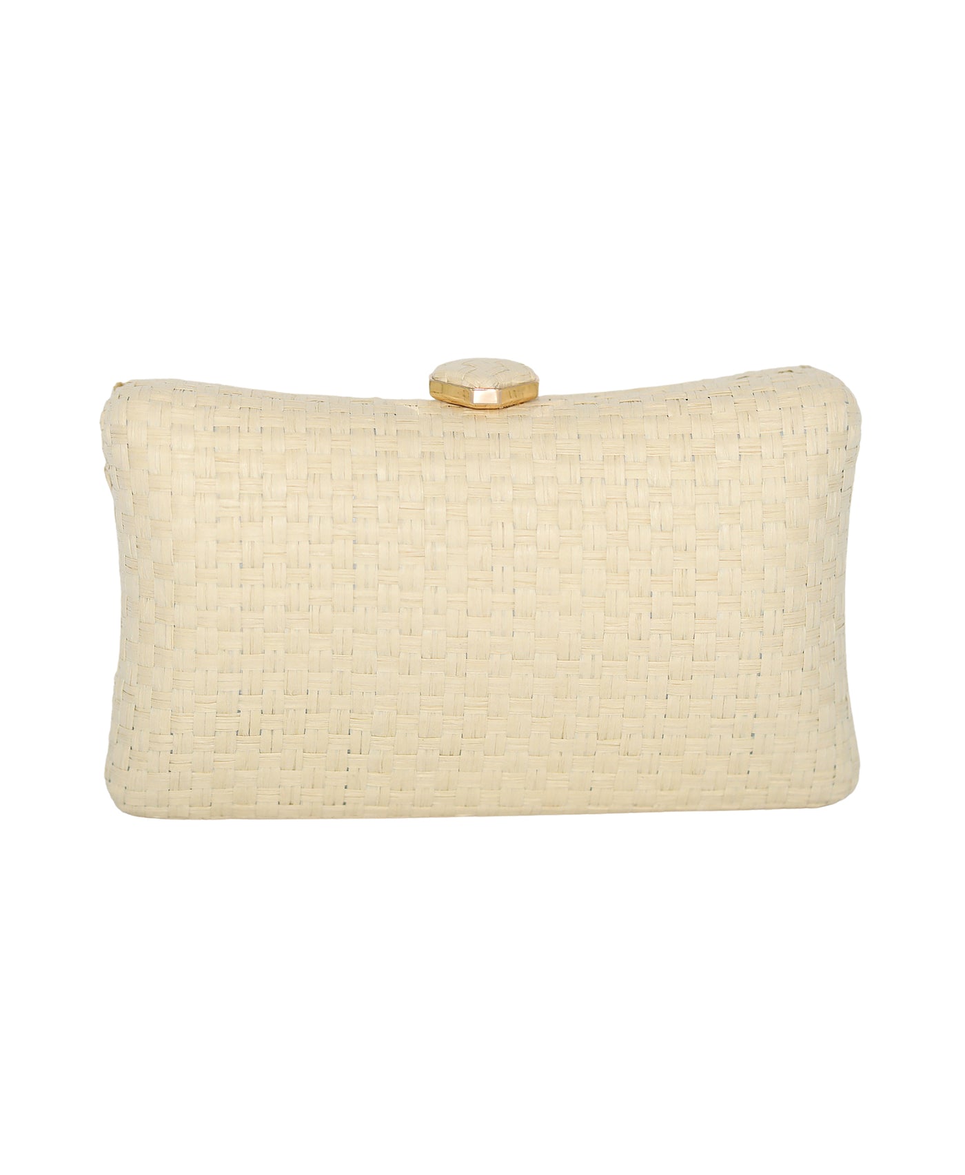 Woven Straw Hard Clutch image 1