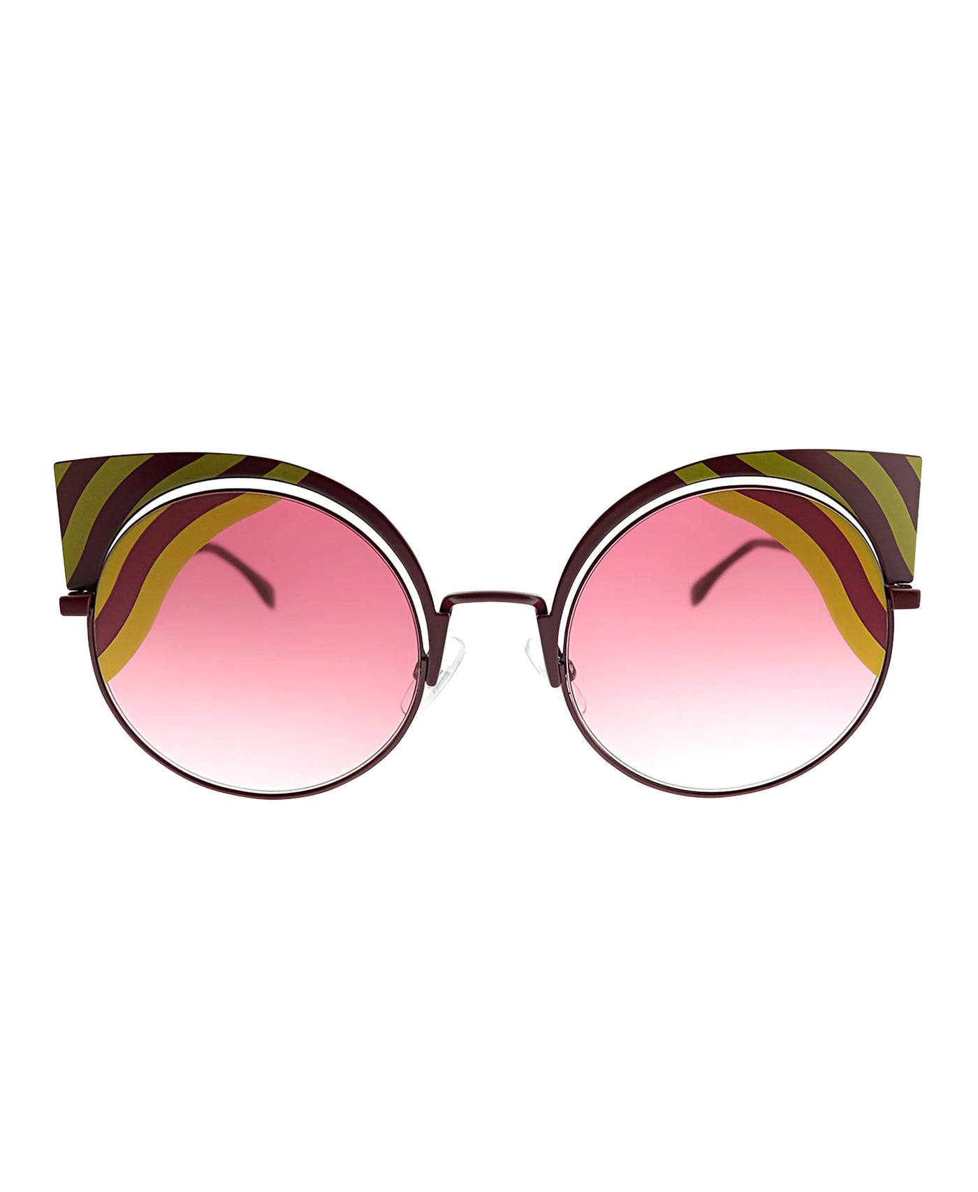 Cat Eye Sunglasses w/ Retro Stripe view 1