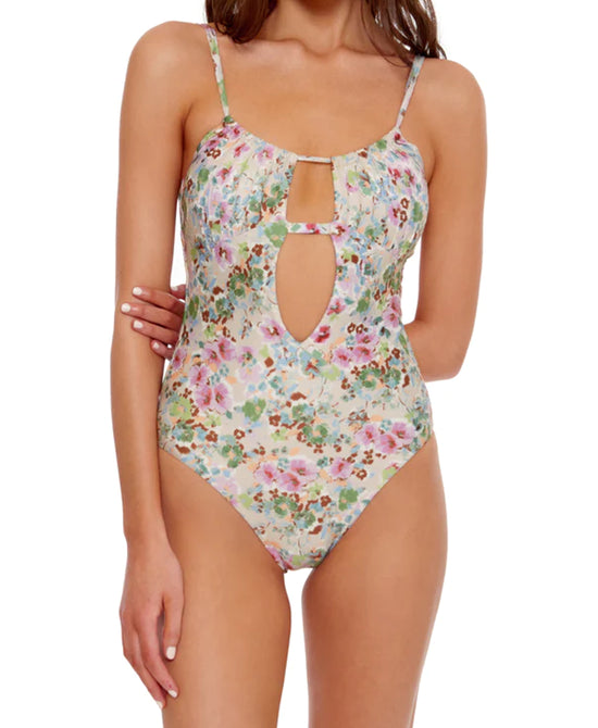 Floral One Piece Swimsuit view 1