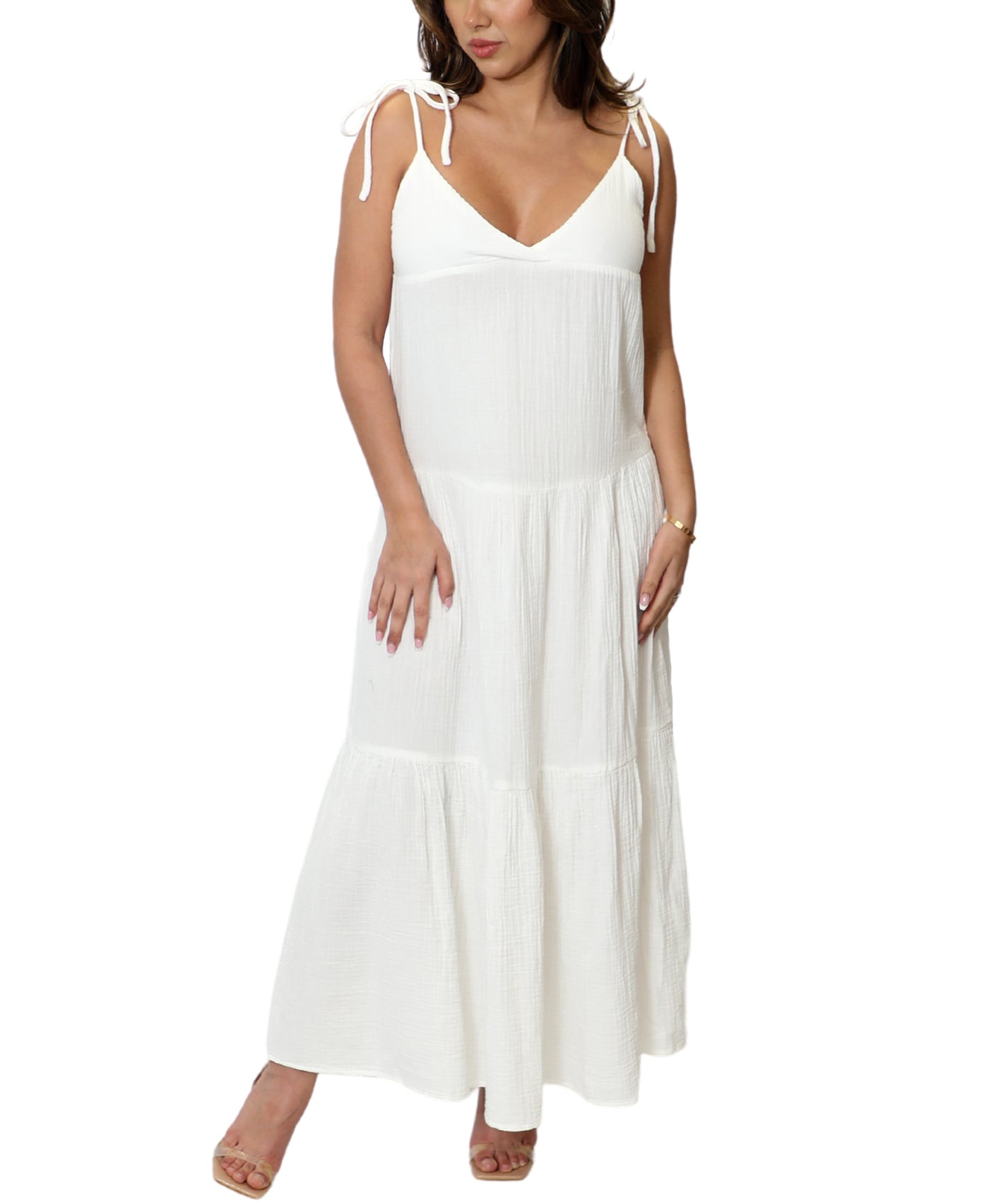 Tiered Maxi Dress Swim Cover-Up image 1