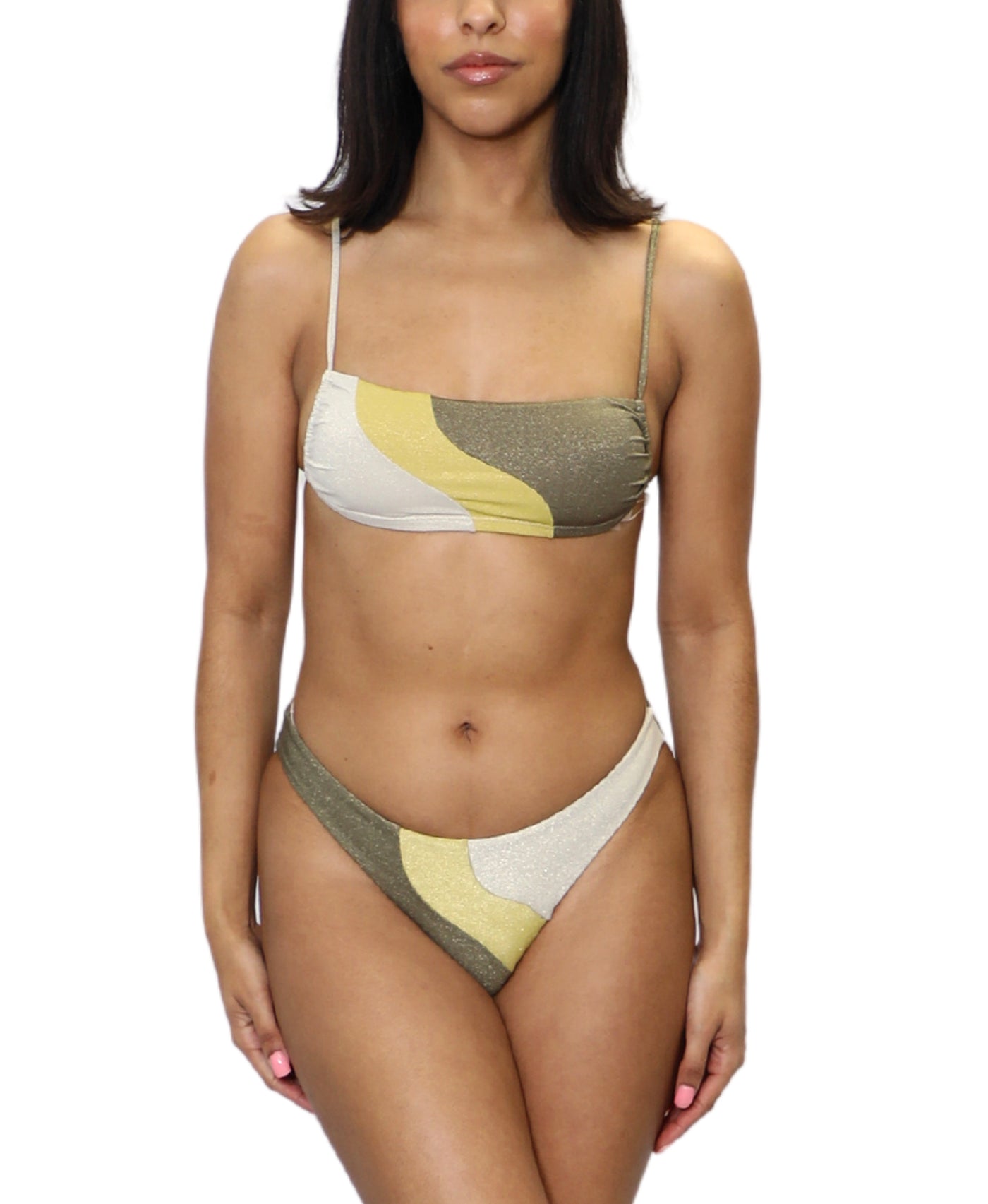 Metallic Colorblock Bikini- 2 Pc Set view 1