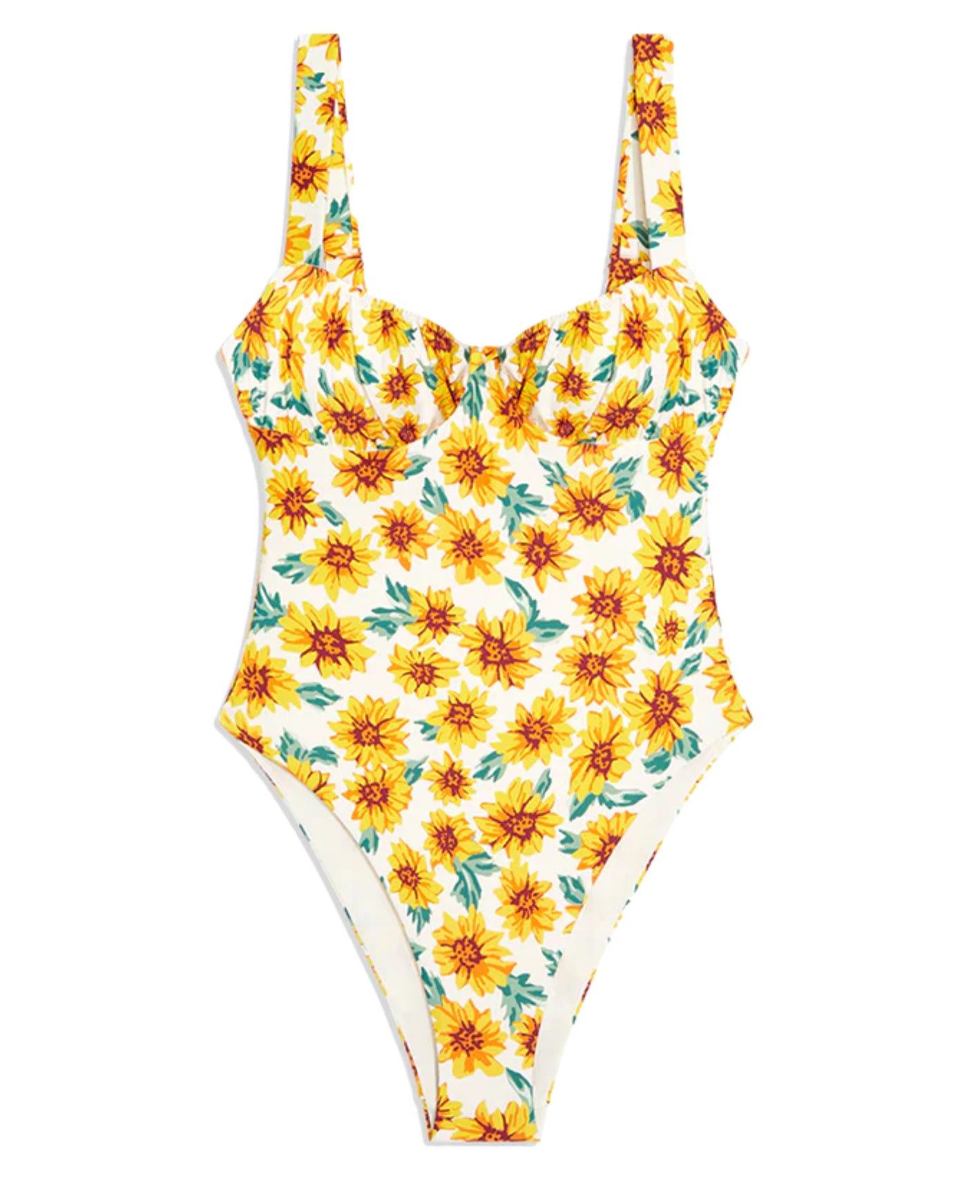 Sunflower Print One-Piece Swimsuit image 1