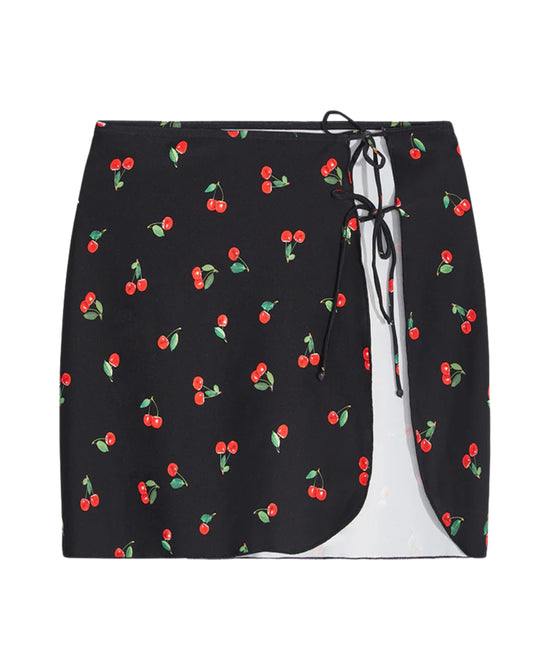 Cherry Print Tie Sarong Cover-Up view 1