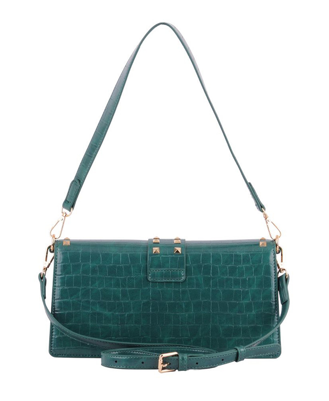 Embossed Shoulder Bag w/ Studs image 3