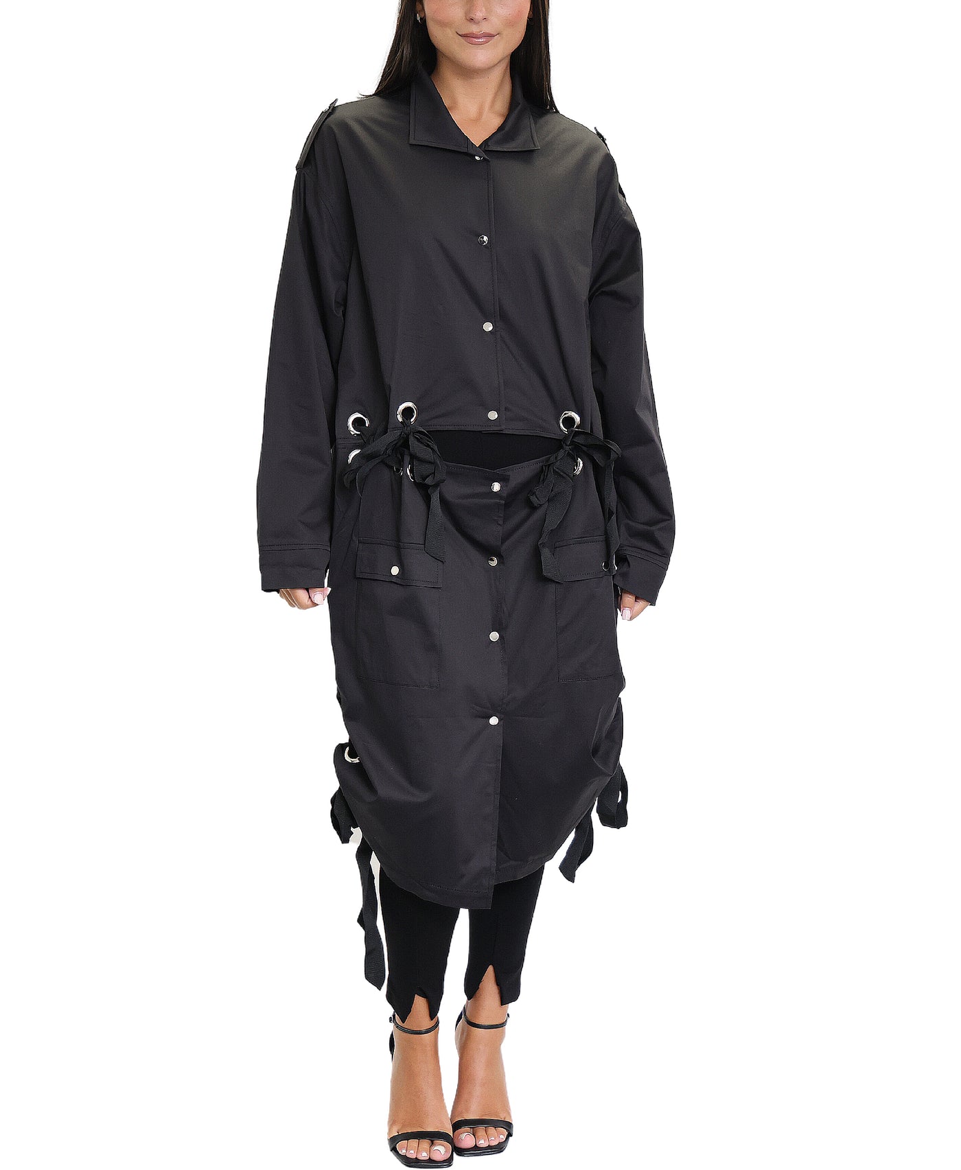 Jacket w/ Cut-Out Grommet Detail image 1