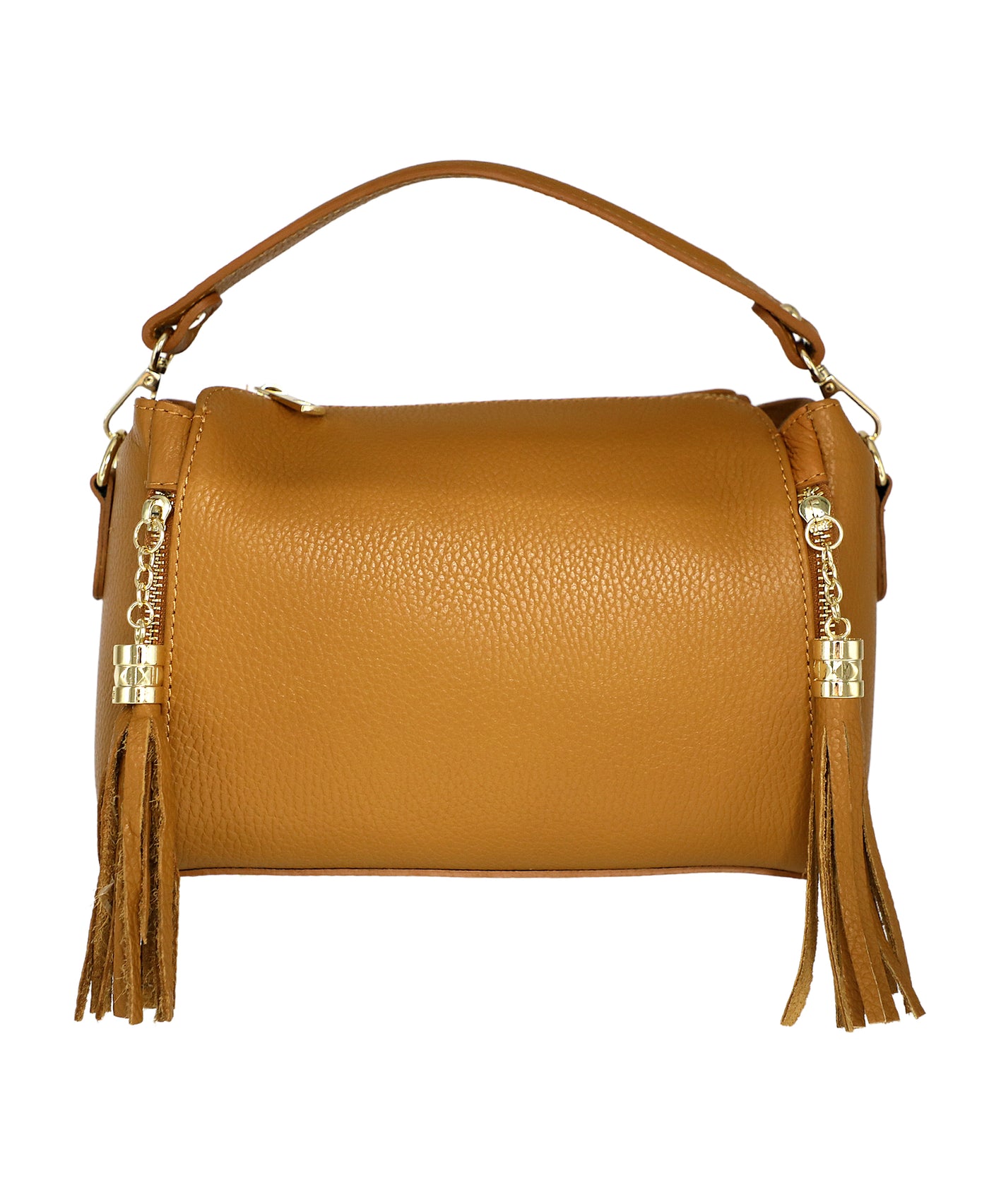 Leather Handbag w/ Tassels image 1