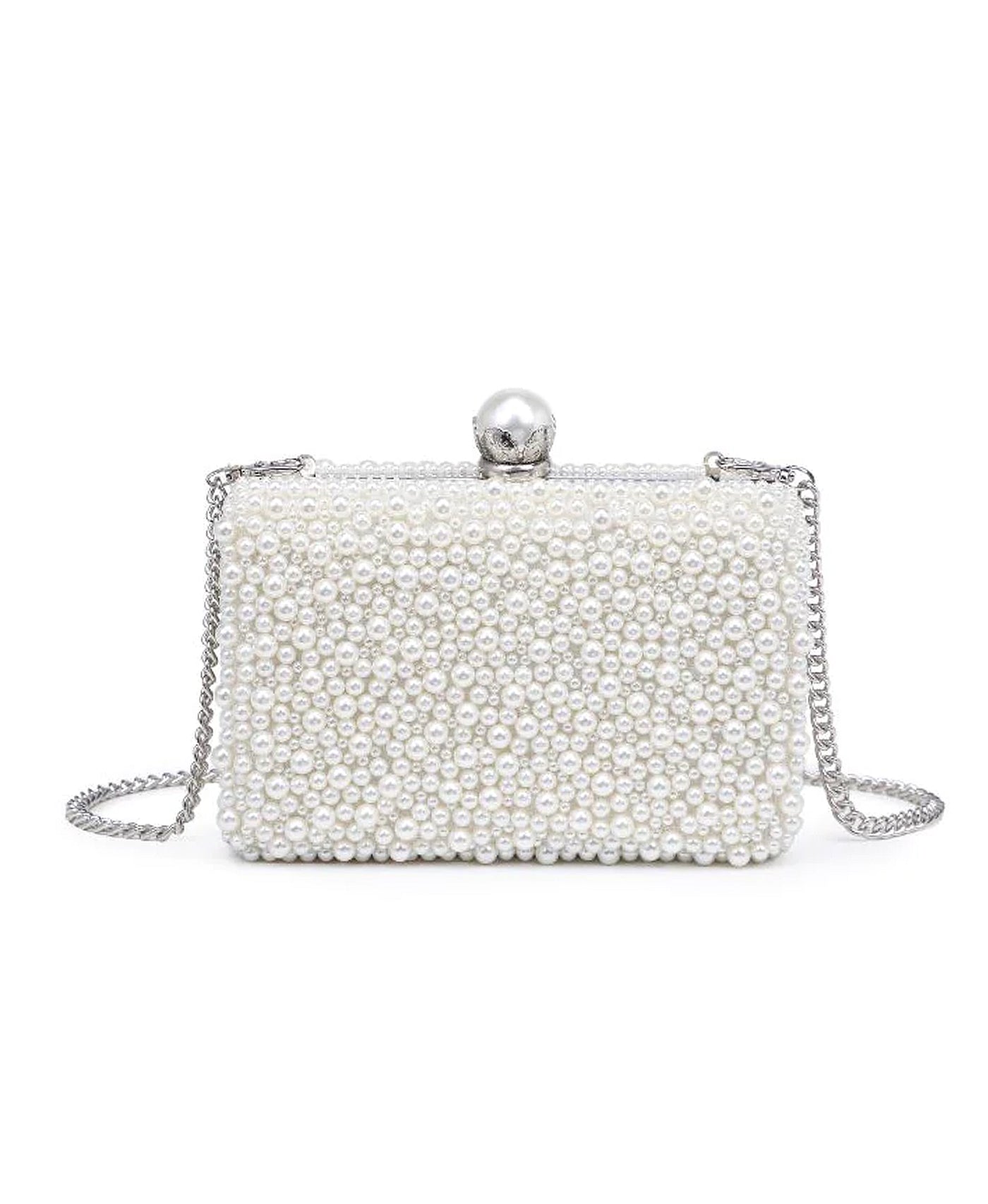 Faux Pearl Hardcase Clutch view 2